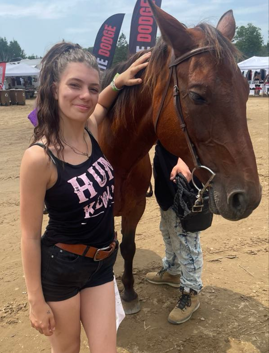 Camisole noir et rose