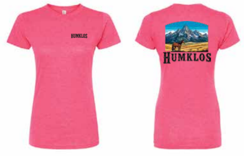 T-shirt femme rose cheval