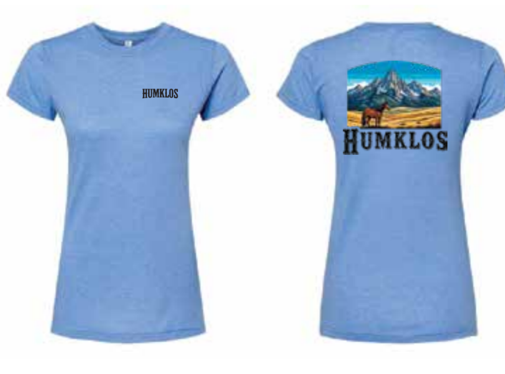 T-shirt femme, bleu cheval