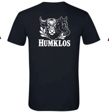 T-shirt noir cheval et vache