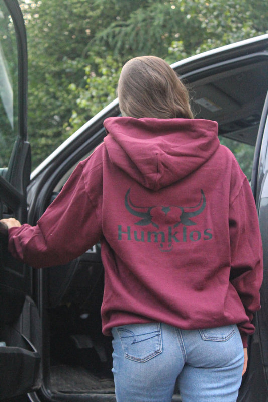 Hoodie tête de boeuf bourgogne